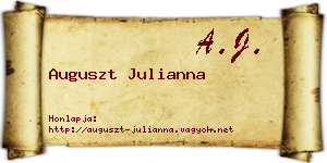 Auguszt Julianna névjegykártya
